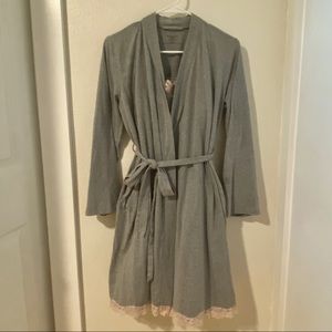 Nursing maternity robe and nursing nightgown